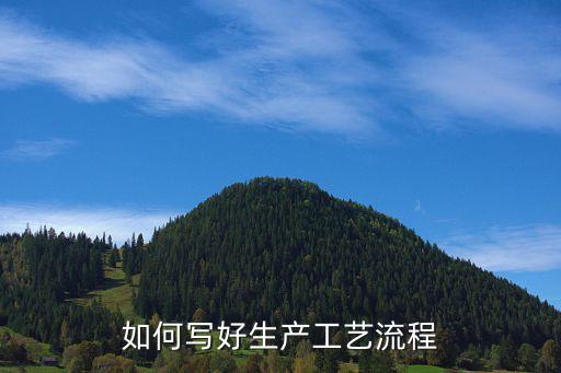 如何写好生产工艺流程