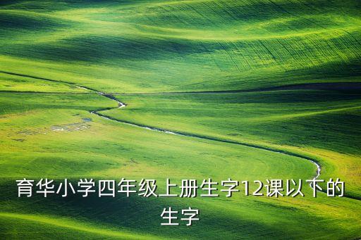 育华小学四年级上册生字12课以下的生字