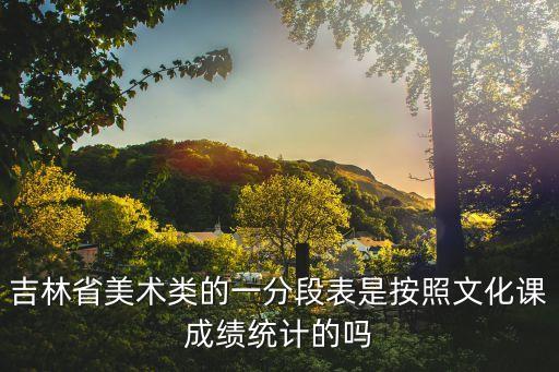 吉林省美术类的一分段表是按照文化课成绩统计的吗