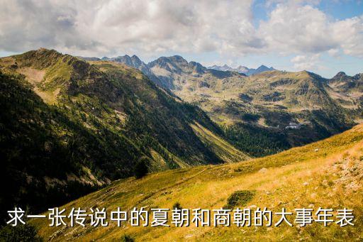 求一张传说中的夏朝和商朝的大事年表