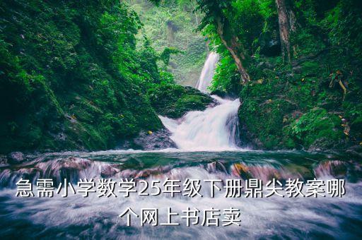 急需小学数学25年级下册鼎尖教案哪个网上书店卖