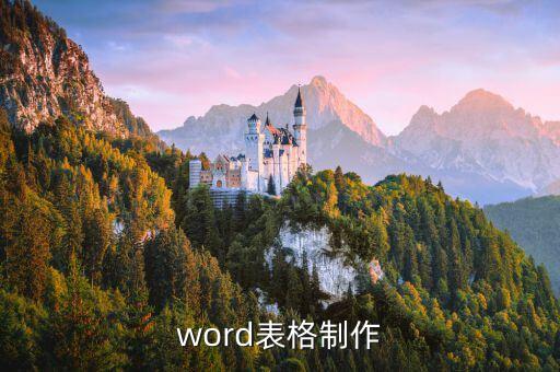 word表格制作