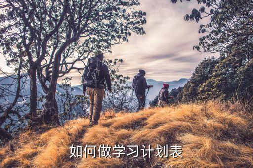 如何做学习计划表