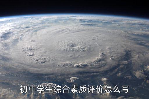 初中学生综合素质评价怎么写