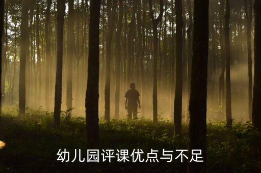 幼儿园评课优点与不足