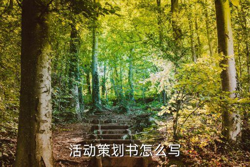 活动策划书怎么做，怎样写一个活动策划书