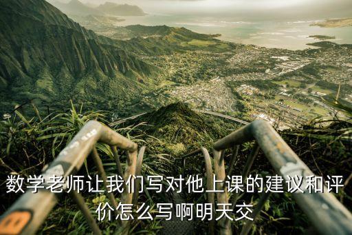 数学老师让我们写对他上课的建议和评价怎么写啊明天交
