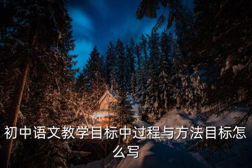 写教案过程与方法目标怎么写，教学目标怎么写