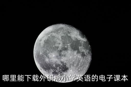 哪里能下载外研版小学英语的电子课本