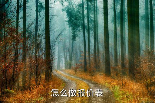 怎么做报价表