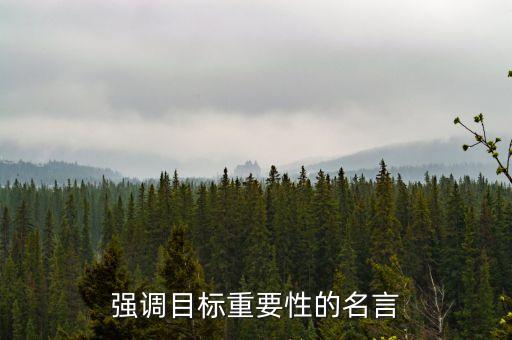目标的重要性的名言，强调目标重要性的名言