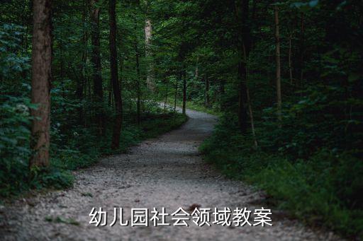 幼儿园社会领域教案