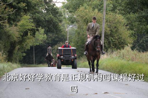 北京好好学教育是正规机构吗课程好过吗