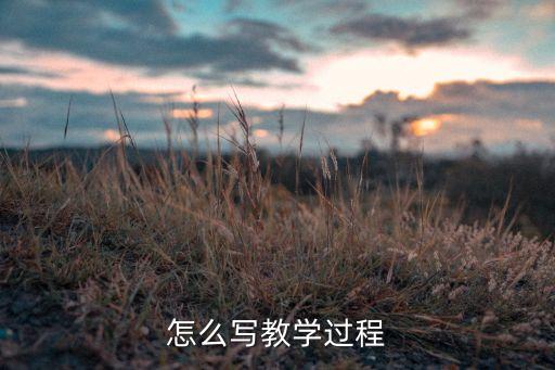 怎么写教学过程