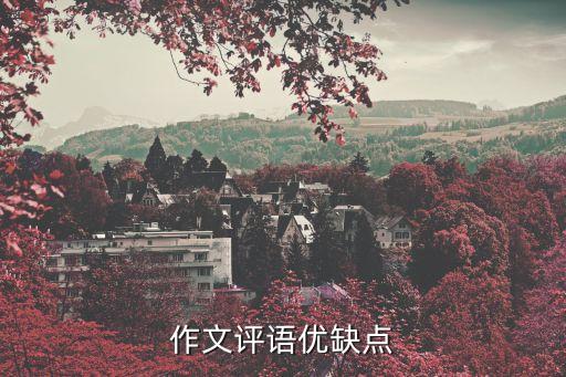作文评语优缺点