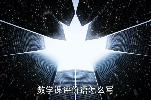 数学课评课用语大全中学，数学公开课评课用语是什么
