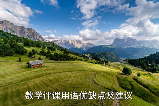 数学评课用语优缺点及建议