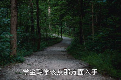 学金融学该从那方面入手