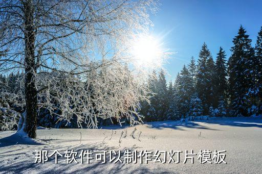 那个软件可以制作幻灯片模板