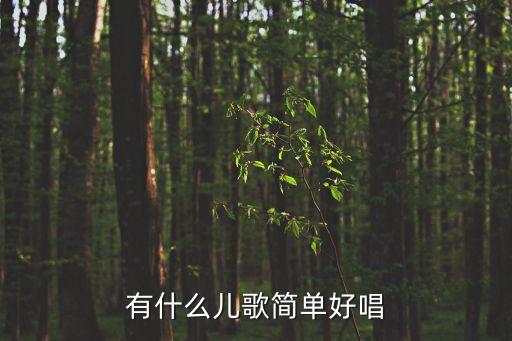 有什么儿歌简单好唱