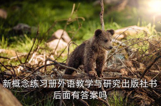 新概念练习册外语教学与研究出版社书后面有答案吗
