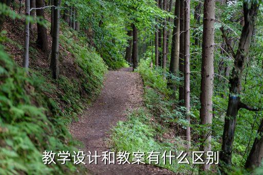 教学设计和教案有什么区别