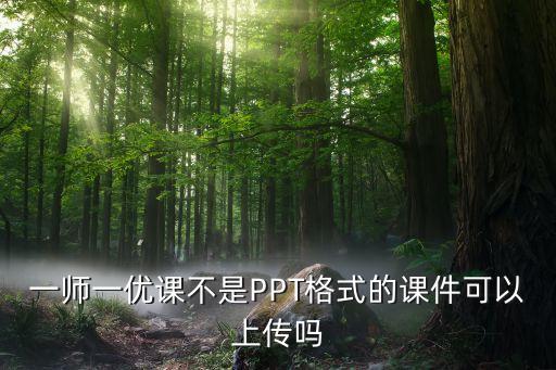 一师一优课课件上传不了，一师一优课不是PPT格式的课件可以上传吗