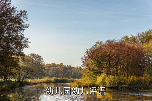 幼儿园幼儿评语