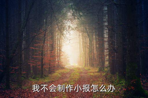 我不会制作小报怎么办