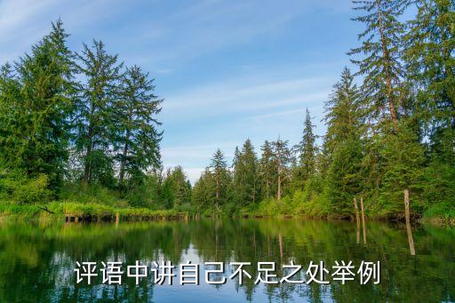 评语中讲自己不足之处举例