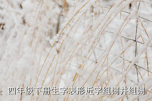 四年级下册生字表形近字组词并组词