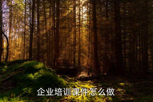 企业培训课件怎么做