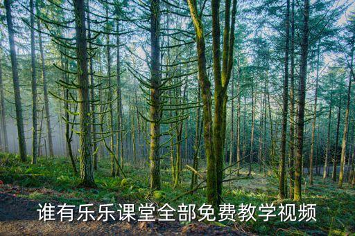 谁有乐乐课堂全部免费教学视频