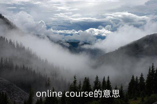 online course的意思
