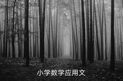 小学数学应用文