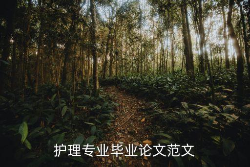护理专业毕业论文范文