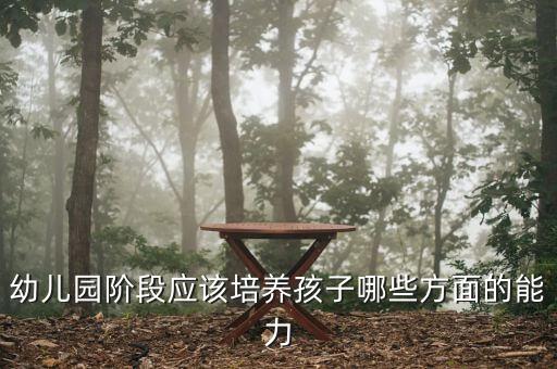 幼儿园阶段应该培养孩子哪些方面的能力
