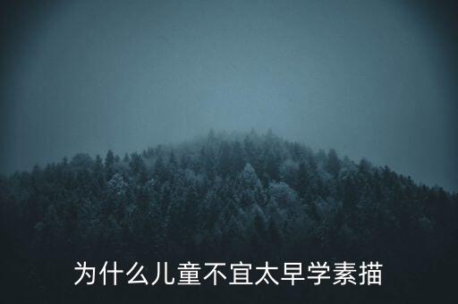为什么儿童不宜太早学素描