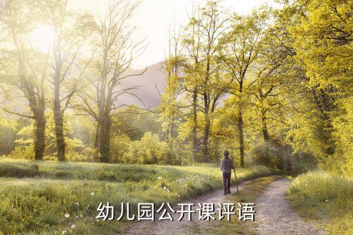 幼儿园公开课评语