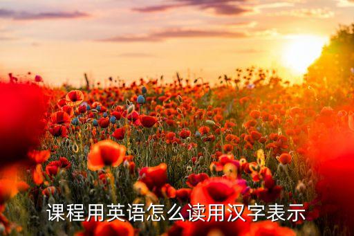 课程用英语怎么读用汉字表示
