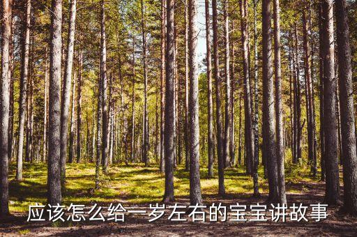 应该怎么给一岁左右的宝宝讲故事