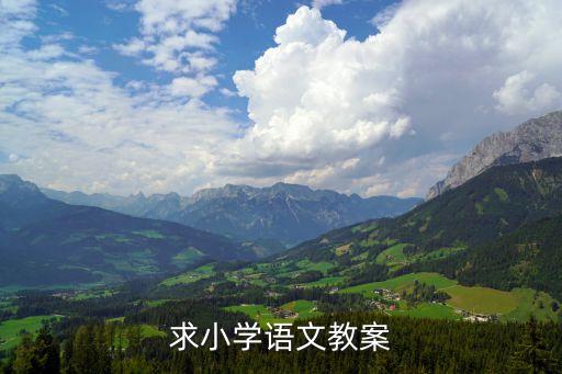 求小学语文教案