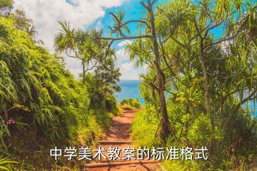 中学美术教案的标准格式