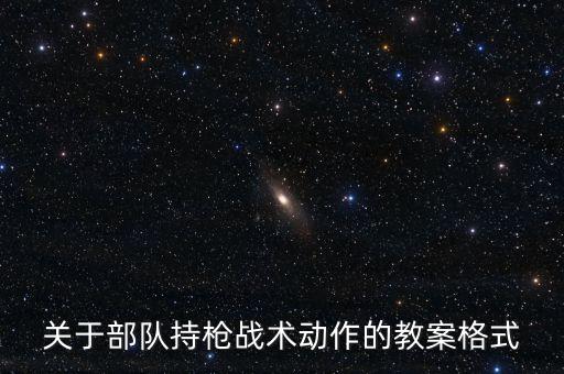 关于部队持枪战术动作的教案格式
