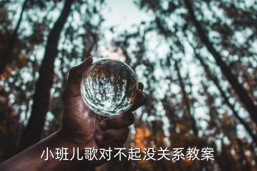 小班语言儿歌教案20篇，小班儿歌对不起没关系教案