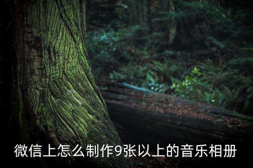 微信上怎么制作9张以上的音乐相册