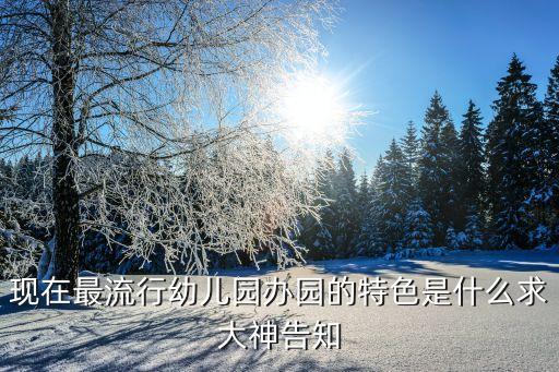 幼儿园办园特色及亮点，幼儿园有哪些办园特色