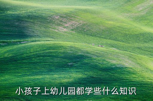 中班上学期必学的知识，幼儿园中班学什么内容