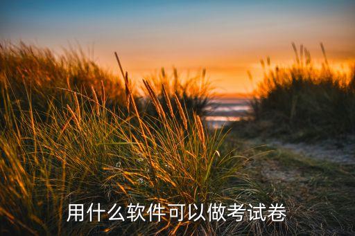 用什么软件可以做考试卷