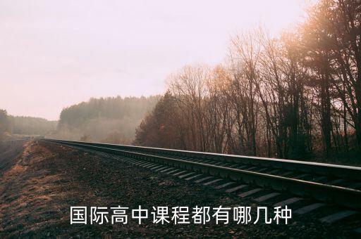 国际高中课程都有哪几种